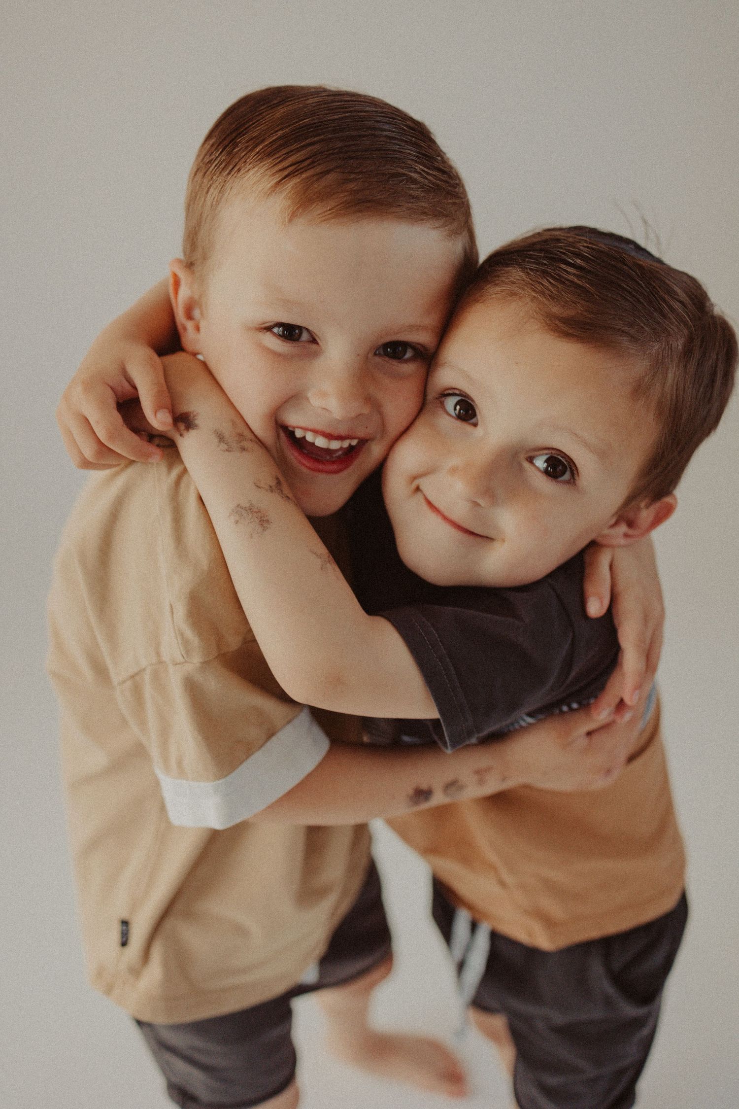 brotherly love for family studio session