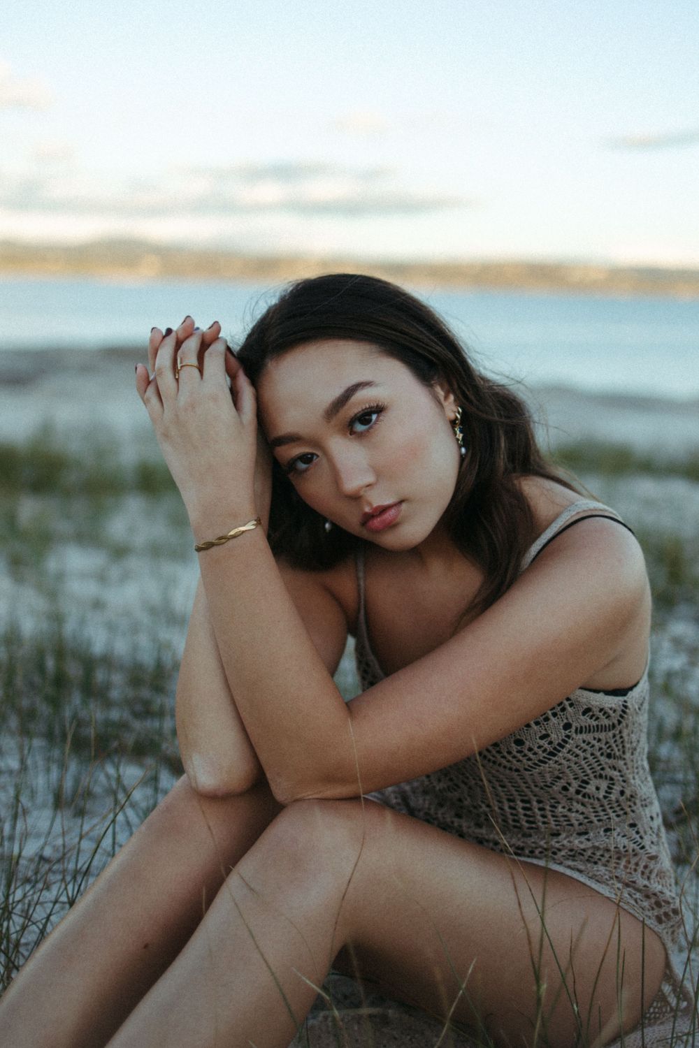 Abby Flaig Photography - Creative Portrait Photography at Folsom Lake in Sacramento California. Beach portrait photography. Model Headshots.