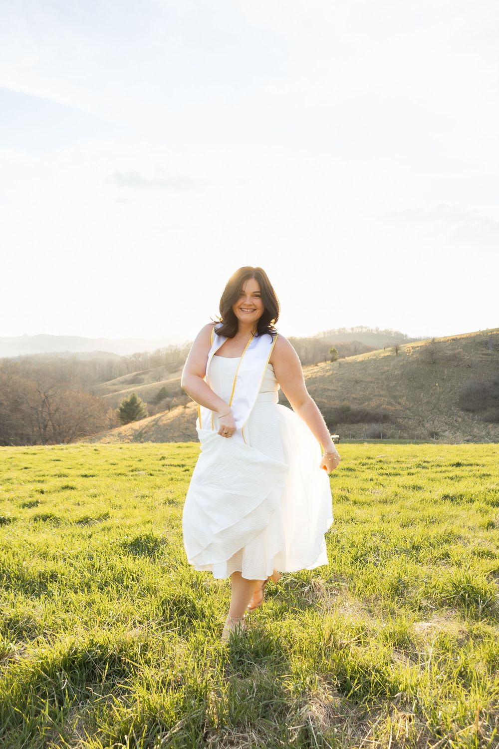 Graduation Photography for Appalachian State University graduate in Boone, NC on the Blue Ridge Parkway at Moses Cone
