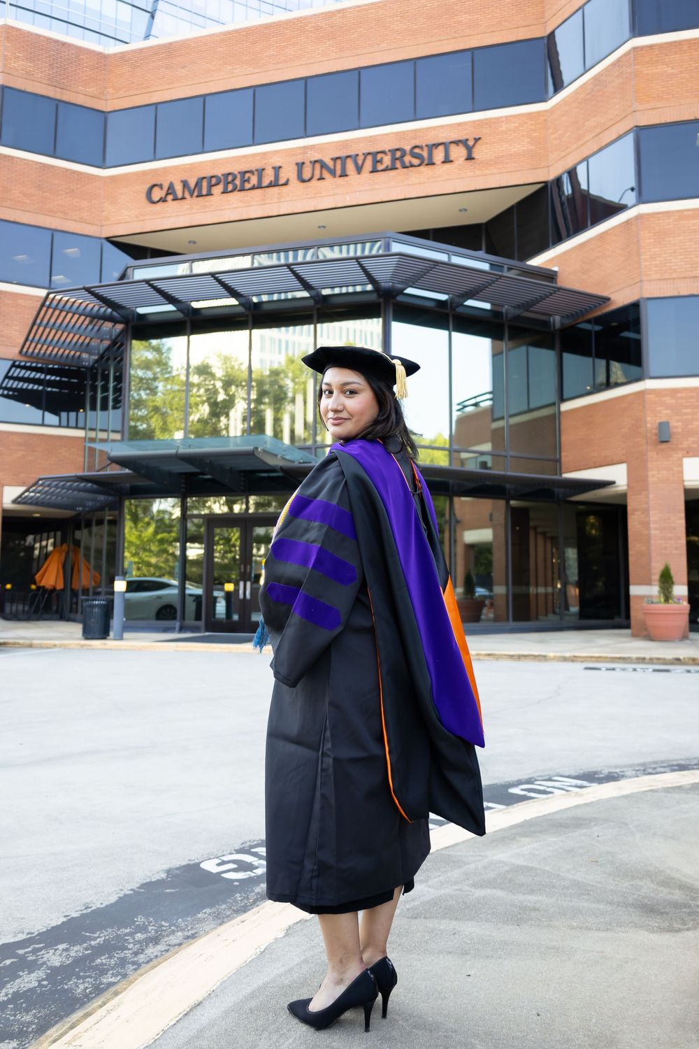 Graduation Photography for Campbell Law School graduate in Raleigh, NC