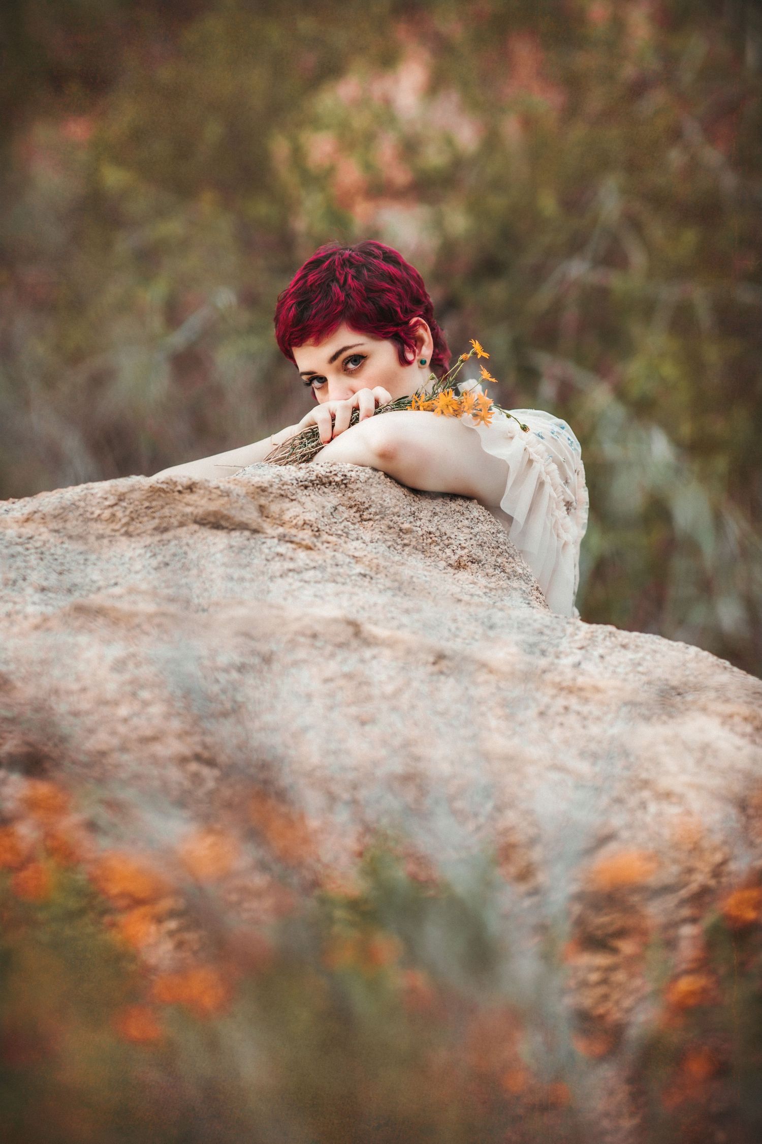 Fine art Wedding dress Portrait High Desert Portrait Photographer