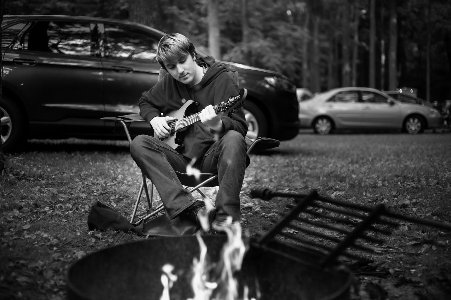 #seniorsession #seniorportraits #portrait #portraitsession #guitar #camping #ohiophotographer