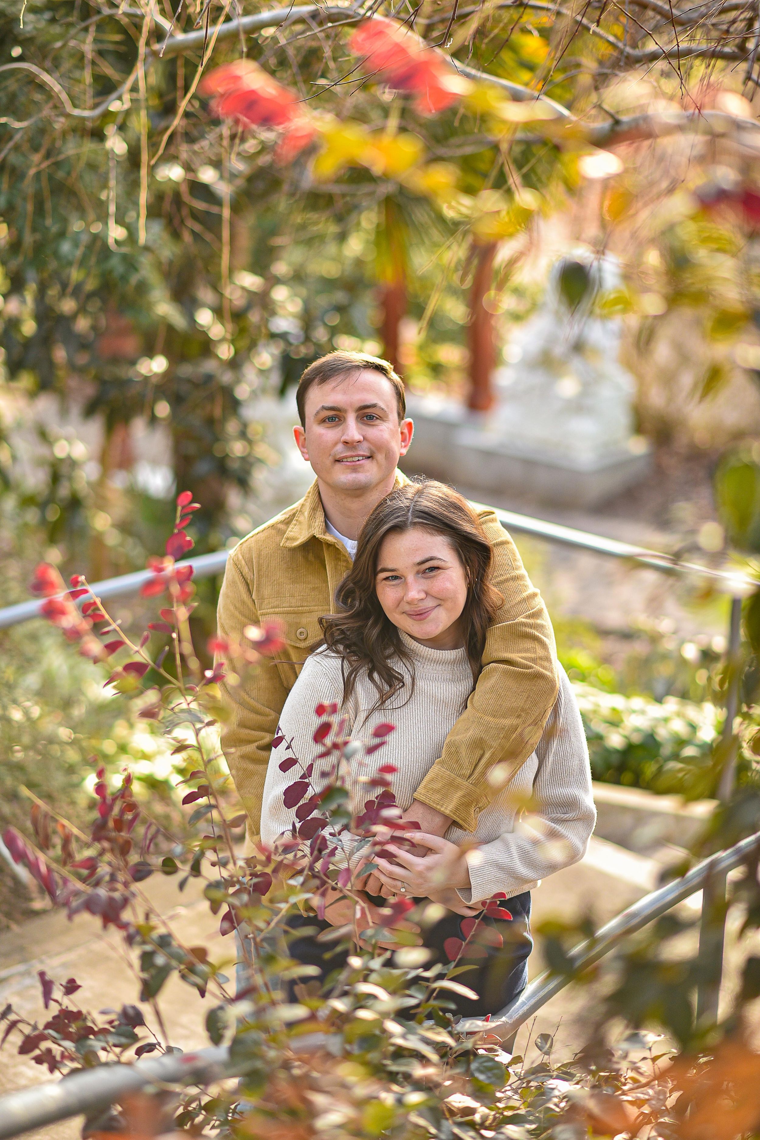 Couples, engagement, spring, colorful, happy