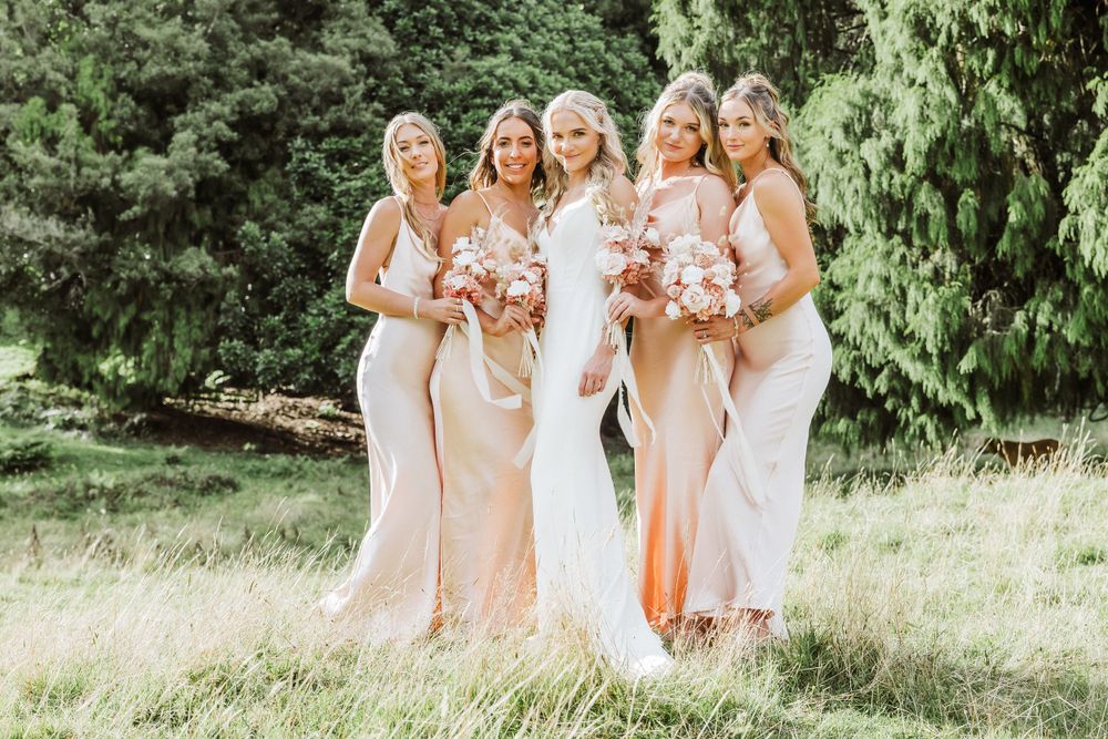 Bride and the bride's maid at Tauranga wedding at their Backyard and farm. Tauranga Photographer