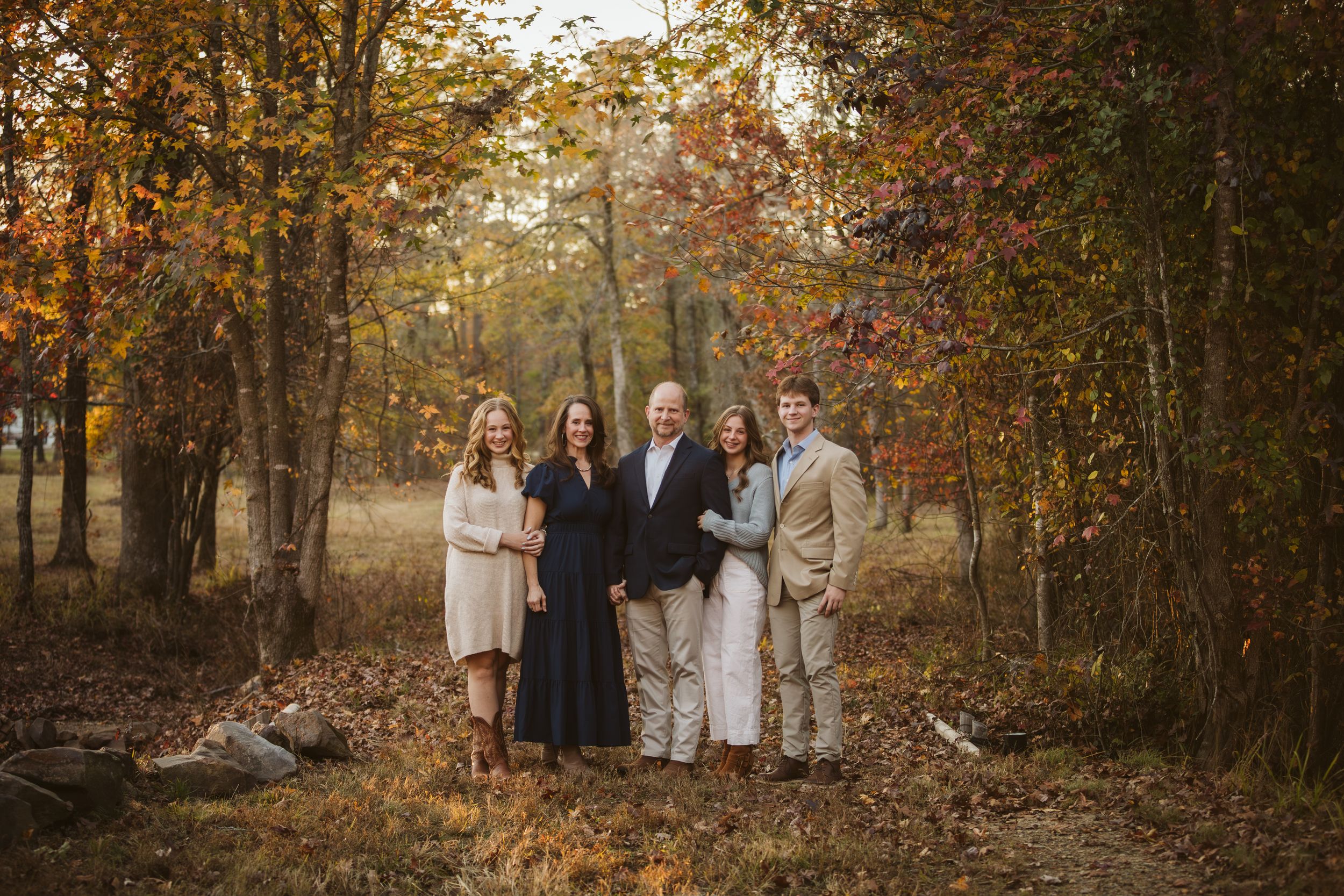 family session in fall with kids