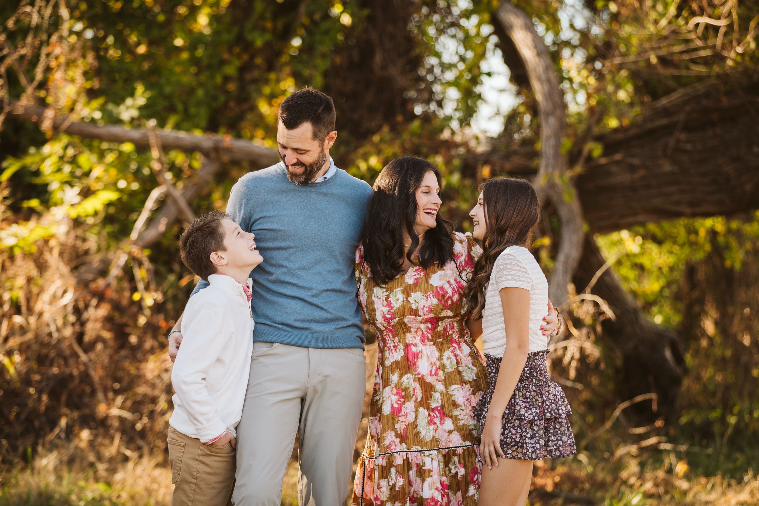 family session in fall with kids