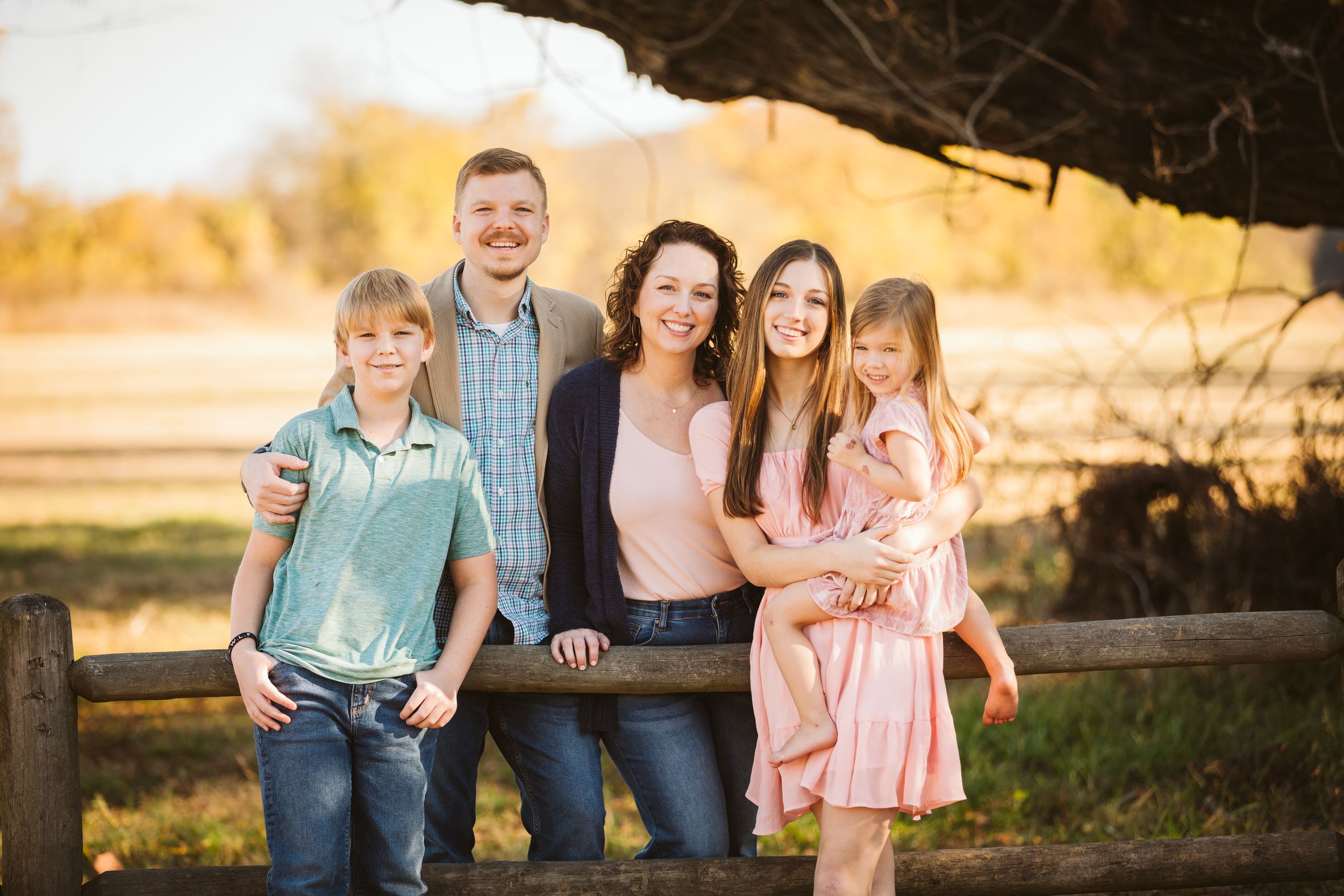 family session in fall with kids