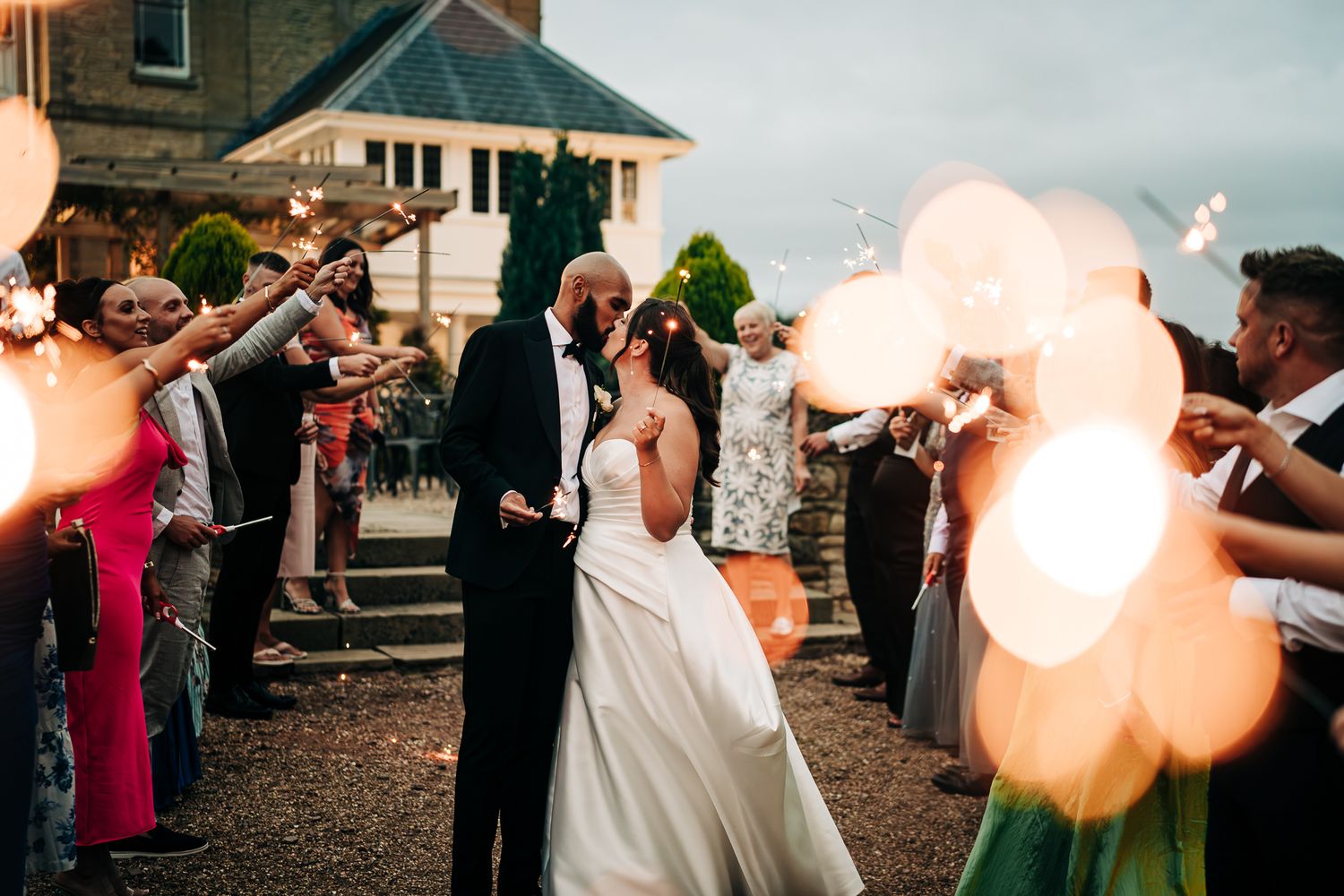 Bride & Groom with Sparklers