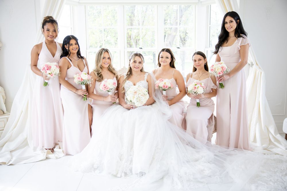 bride and bridesmaids