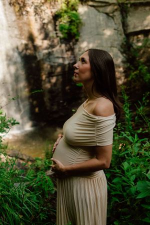 Maternity Session Brevard NC waterfalls