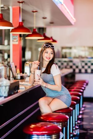 High school senior, having fun as a model