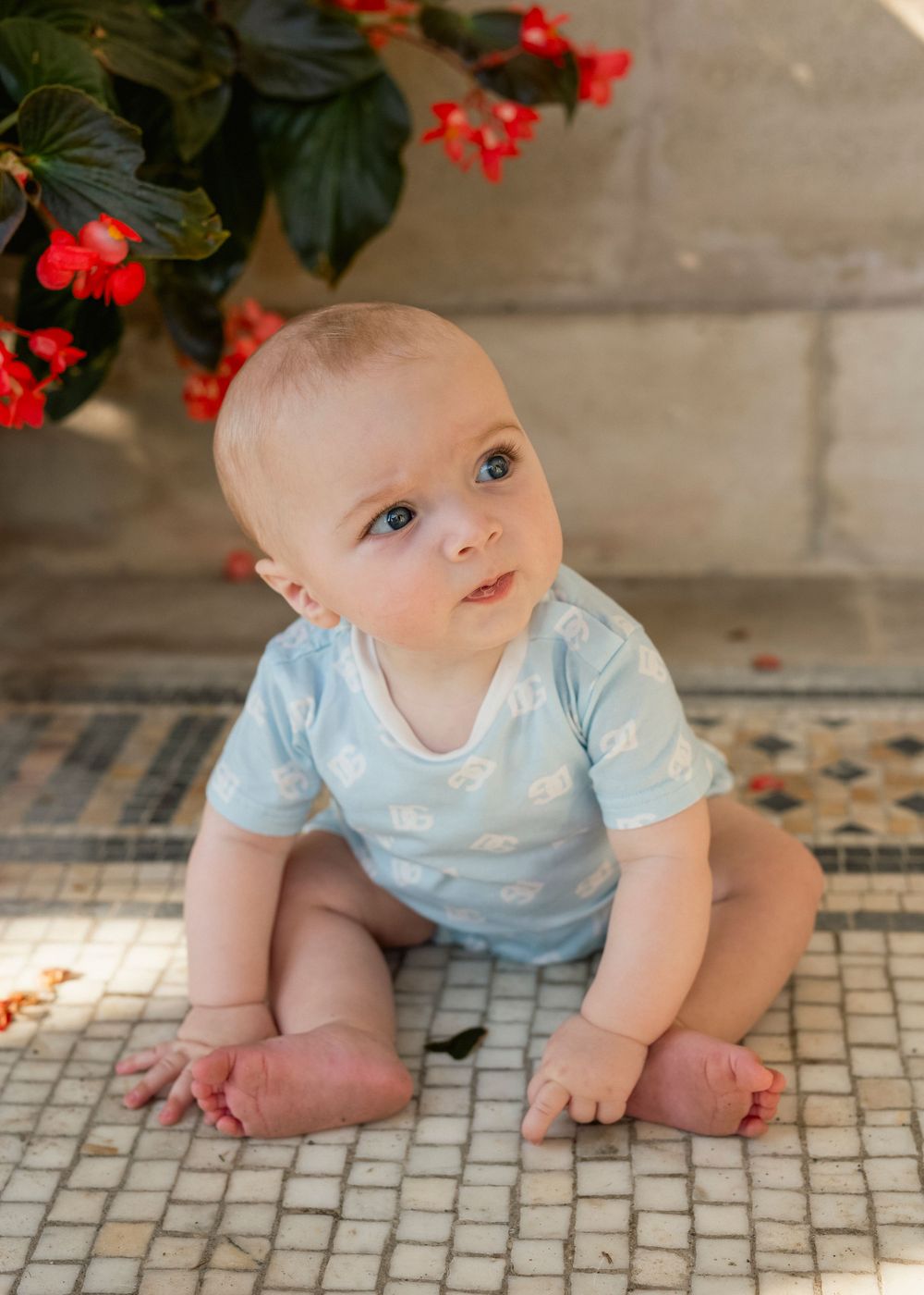 baby garden portrait