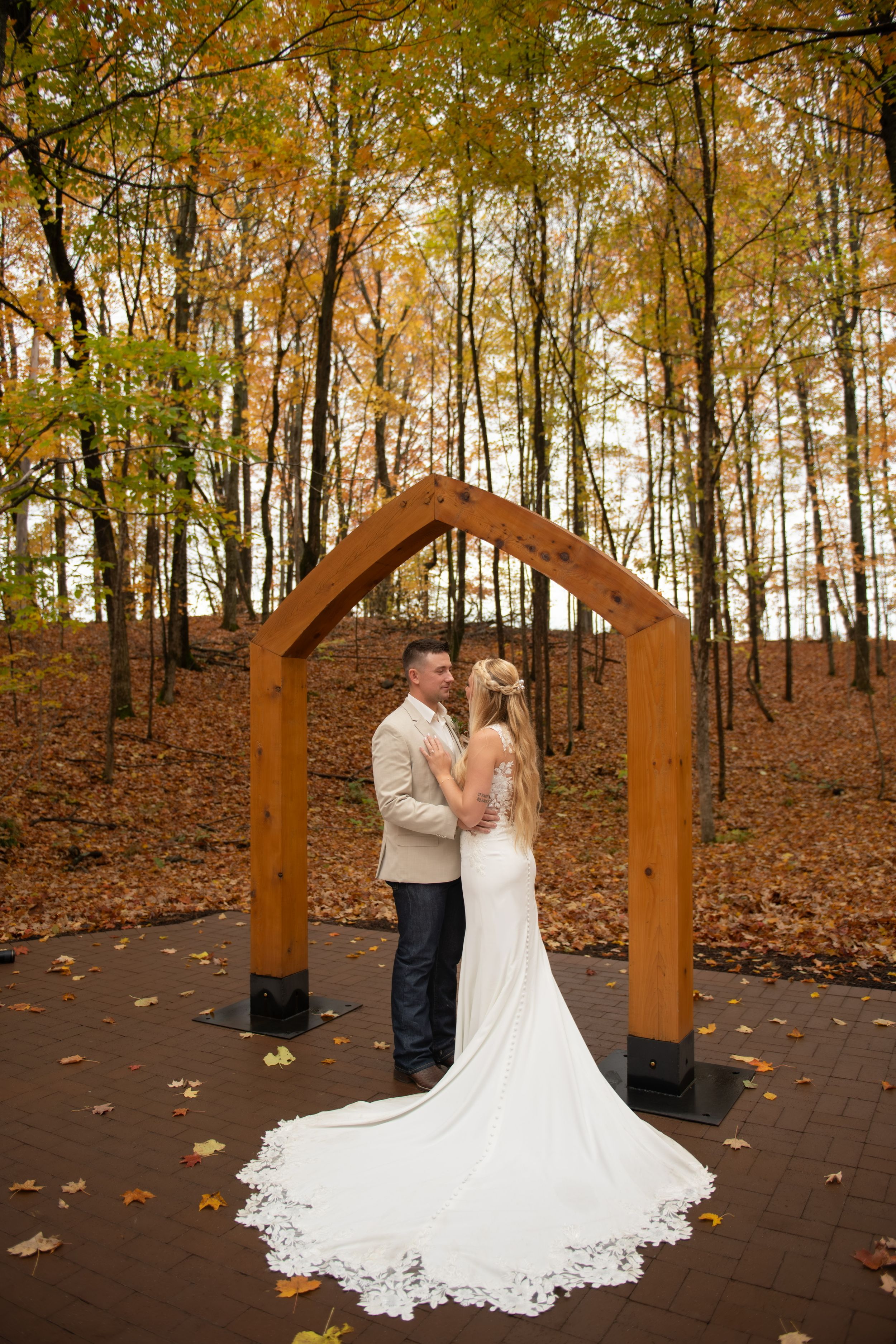 Wedding Photography Bride Groom Married Northern Michigan Mancelona Michigan Fall