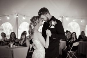 Northern Michigan Wedding Photography First Dance Black and White