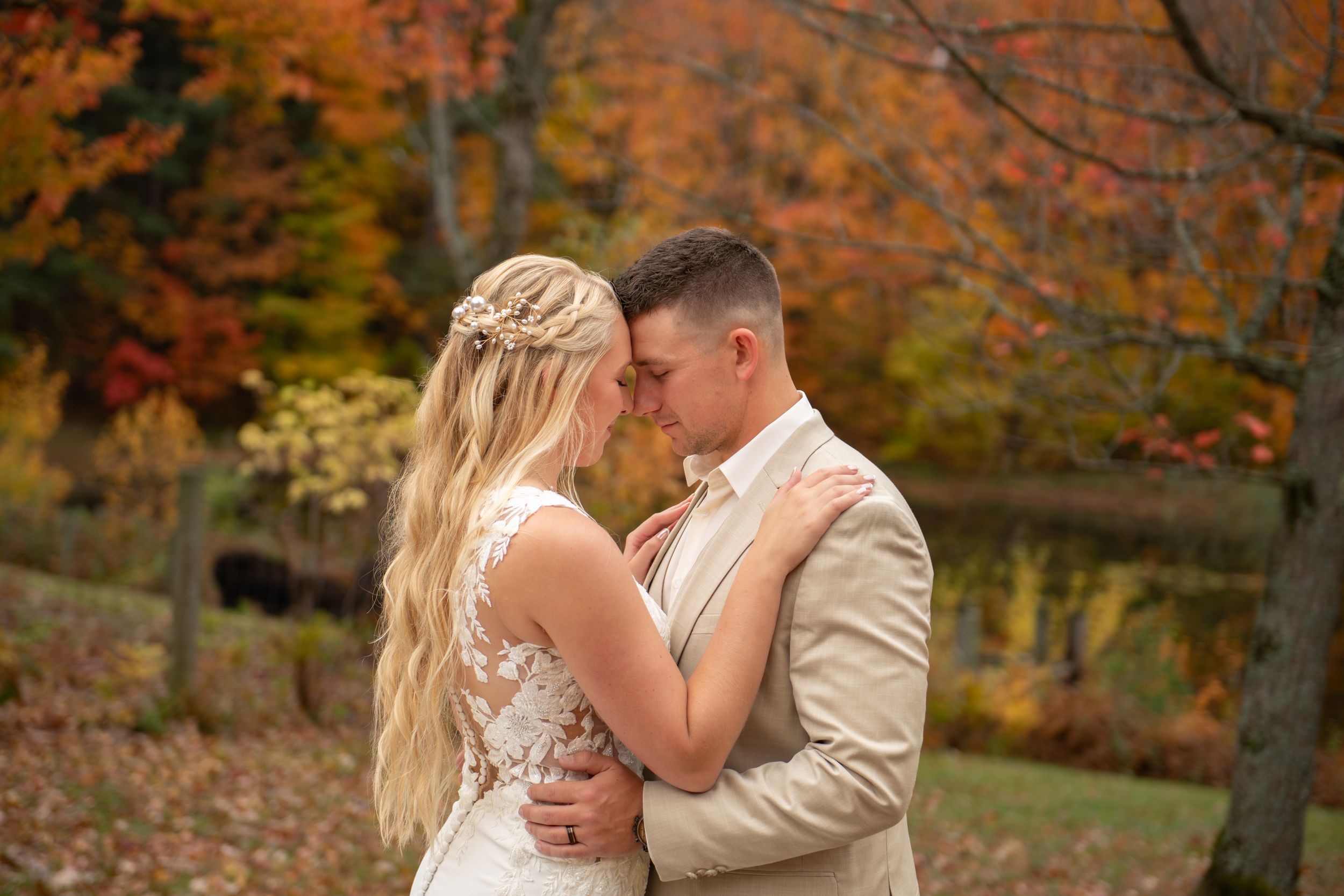 Wedding Photography Bride Groom Married Northern Michigan Mancelona Michigan Fall