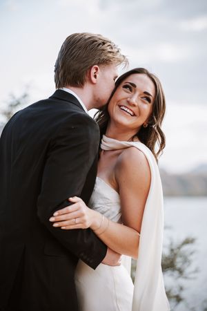 Bride & groom portrait.