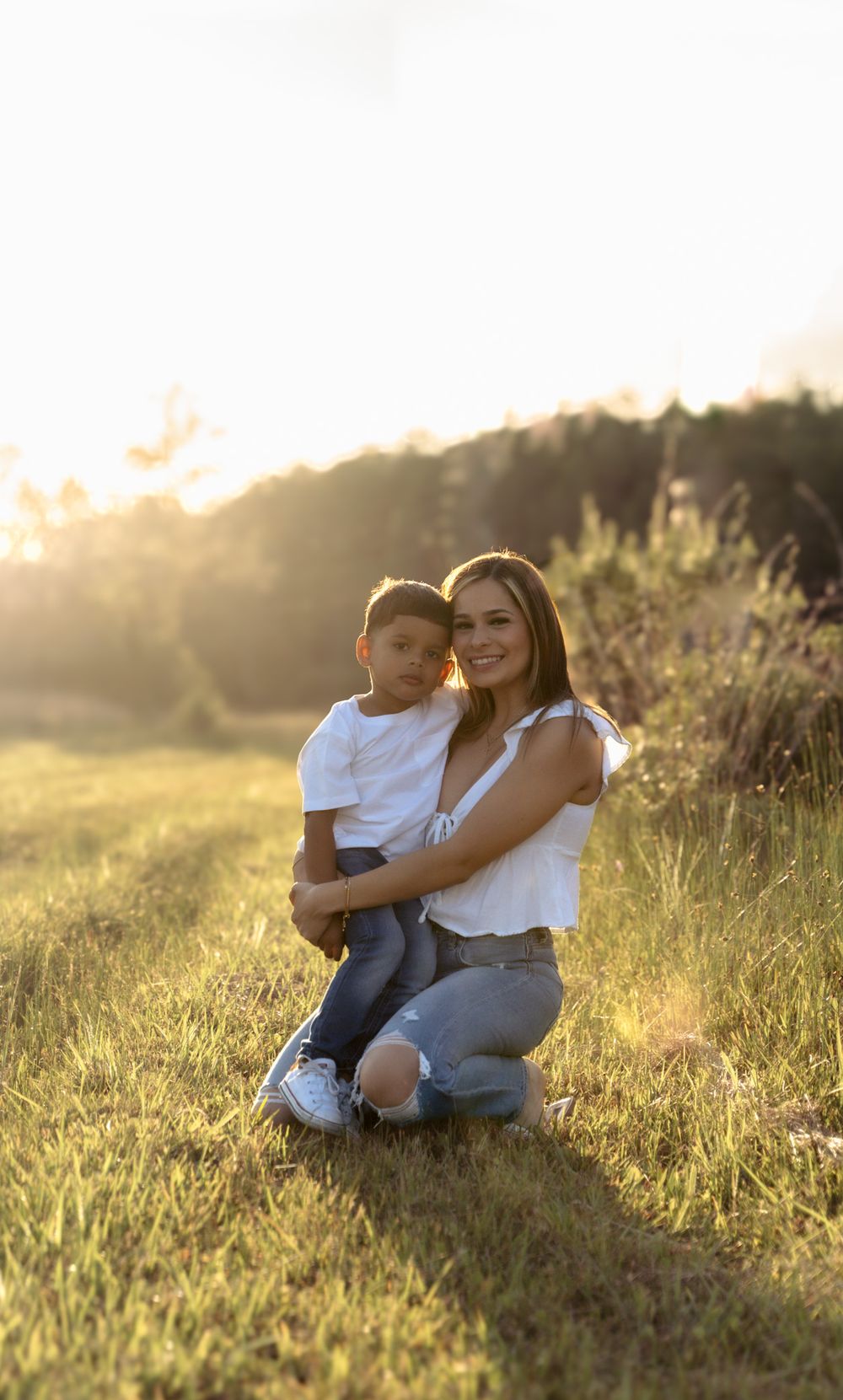 Sunny outdoor portrait with joyful energy