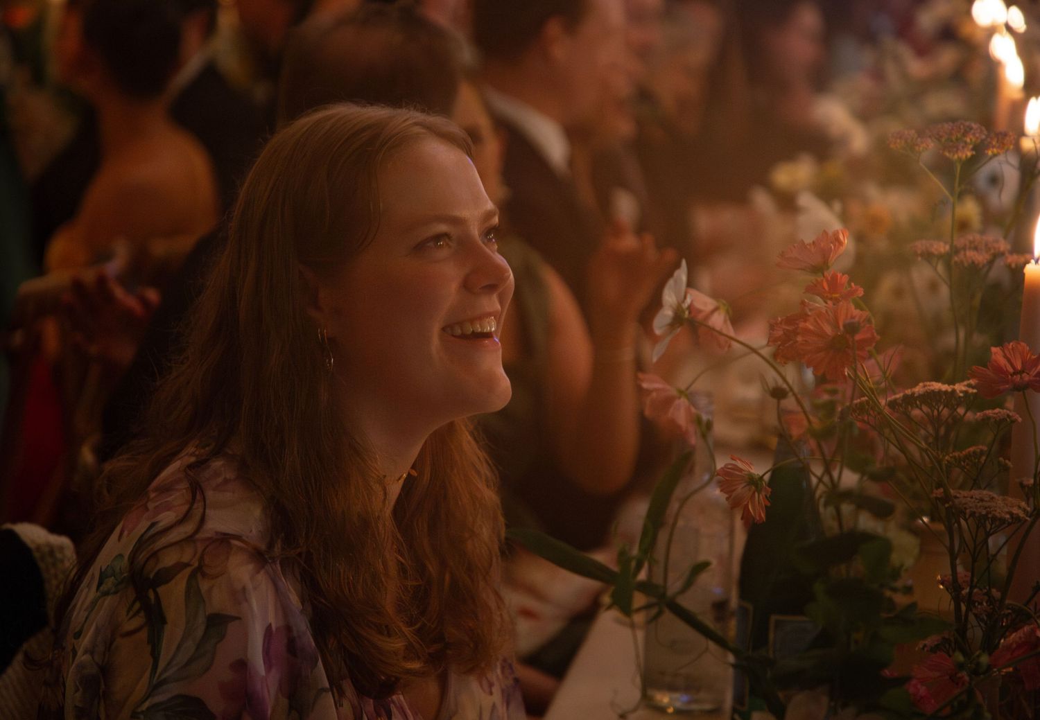 wedding guest golden lighting candle light happy smiles love warmth authentic photography