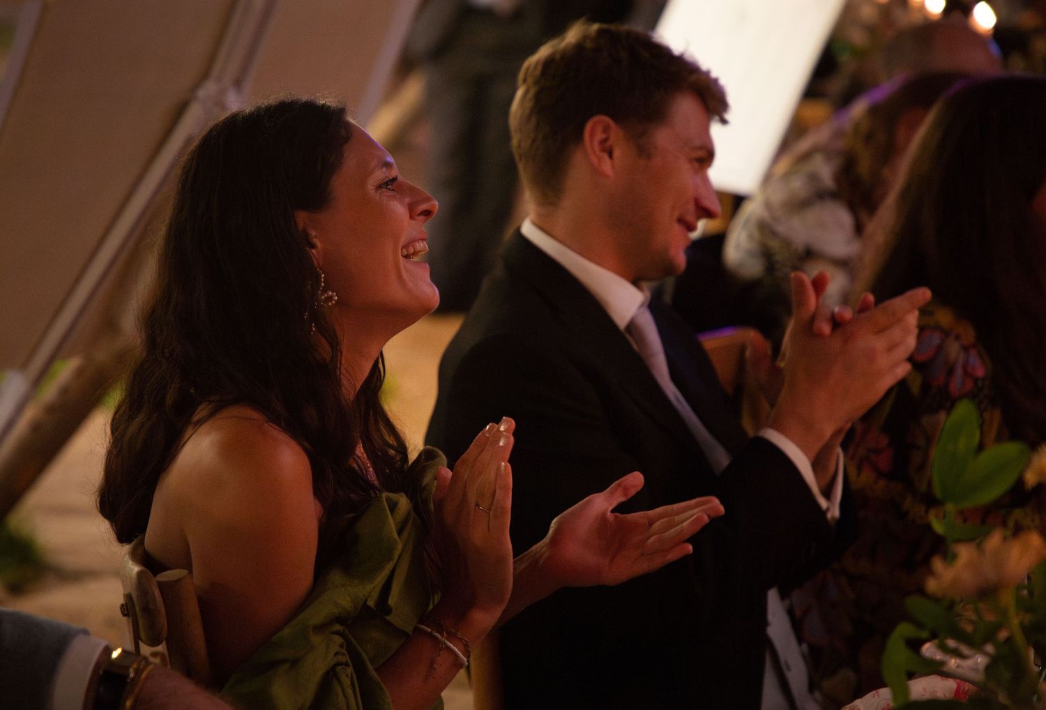 wedding guests clapping celebrations wedding photography documentary candid photography
