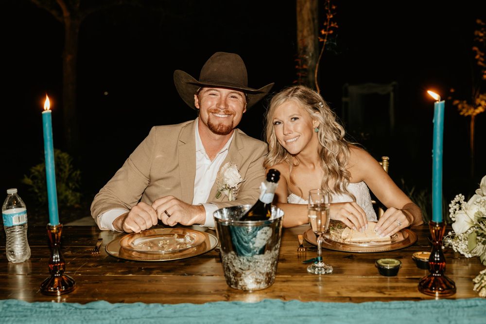 Photograph of the reception at a wedding in Senoia, Georgia