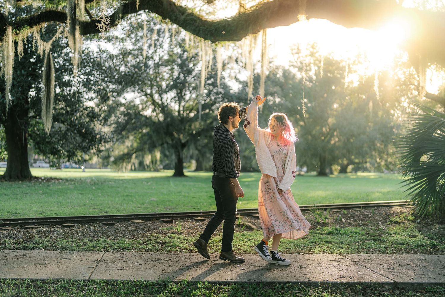 New Orleans engagement photos, City Park, Southeast Louisiana wedding photographer, Wedding Videographer, Best Location