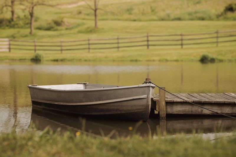 Boat dock at shady elms farms near pittsburgh pa, one of many photo spots on the premises.
