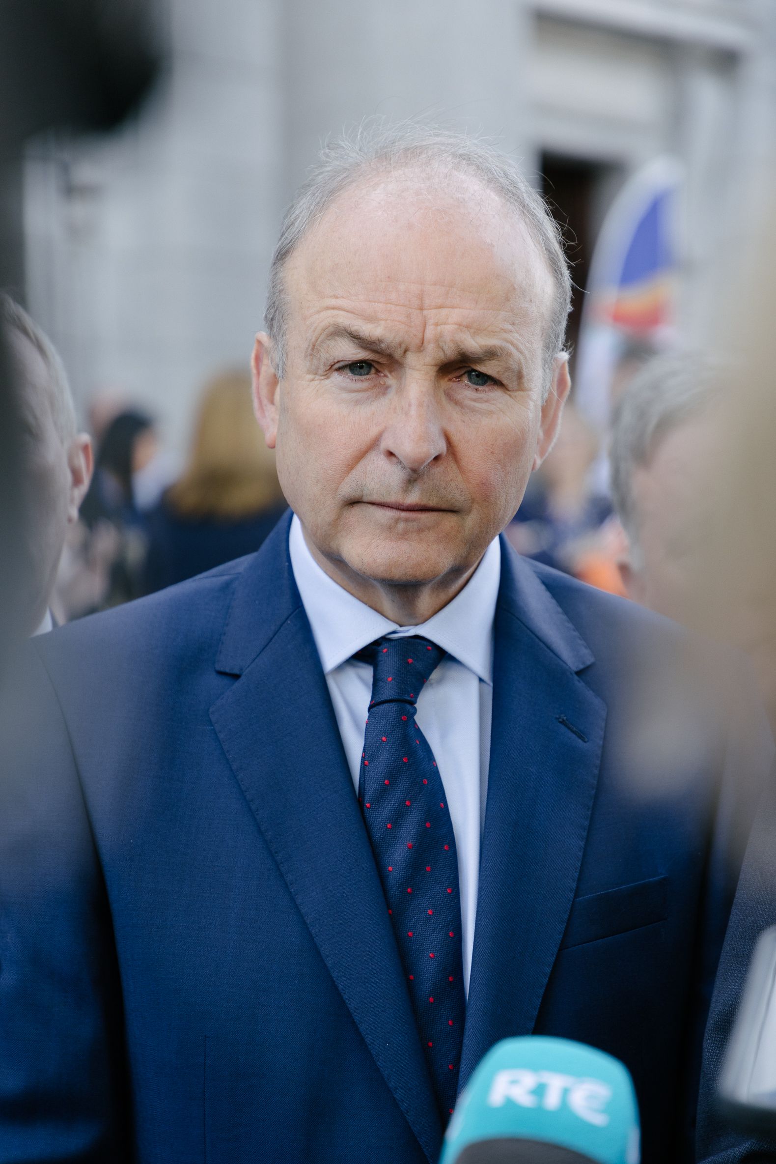 Micheál Martin with press at Cork City Council, City Hall for European Maritime Day 2025