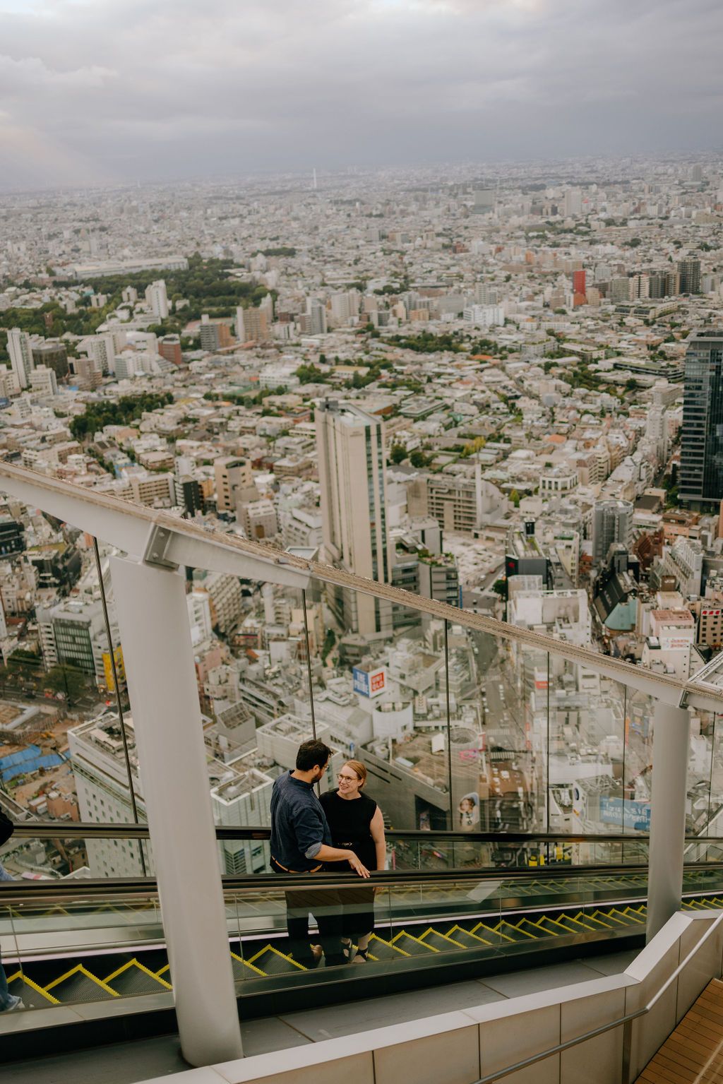 Couple proposal and engagement photography at Shibuya Sky Tokyo Japan