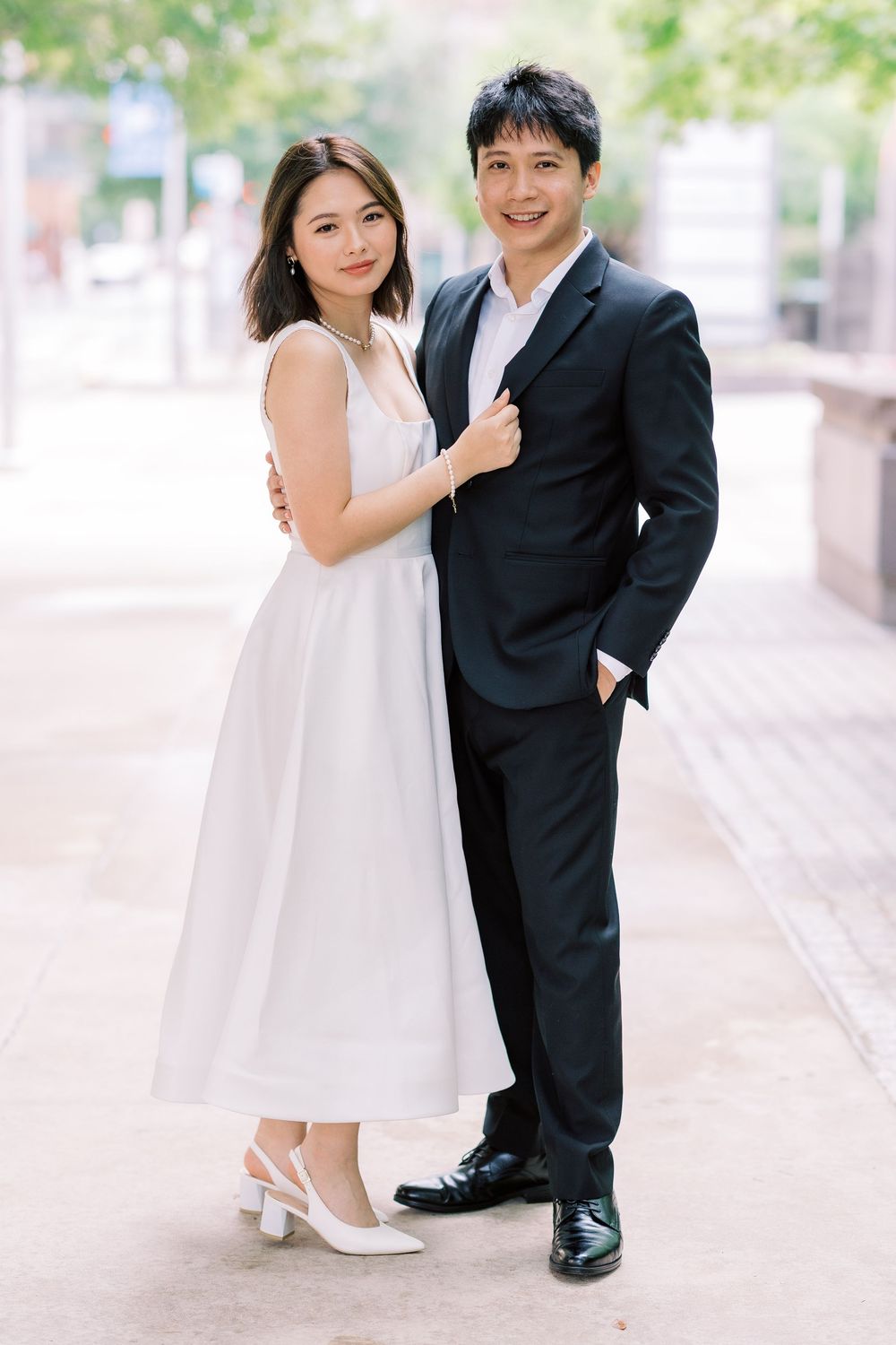 Engagement photos in Downtown Oklahoma City — perfect for couples who love a modern, urban vibe captured by an experienced OKC engagement ph