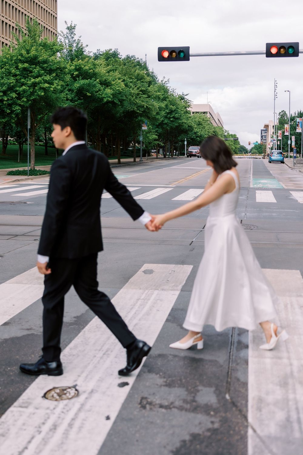 Engagement photos in Downtown Oklahoma City — perfect for couples who love a modern, urban vibe captured by an experienced OKC engagement ph