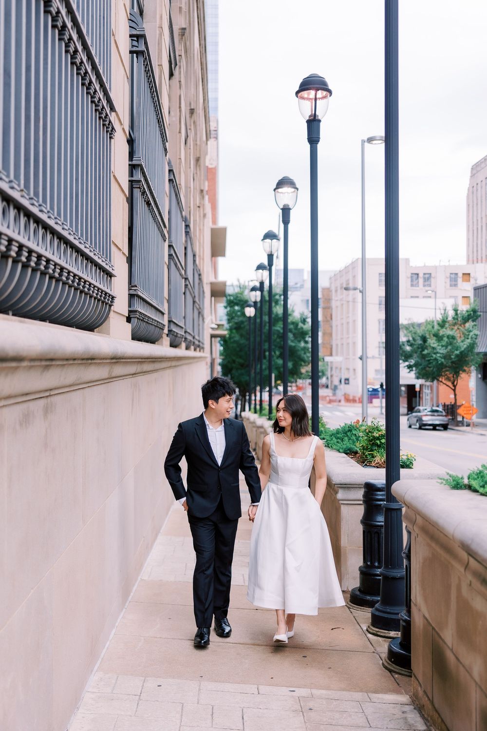 Engagement photos in Downtown Oklahoma City — perfect for couples who love a modern, urban vibe captured by an experienced OKC engagement ph