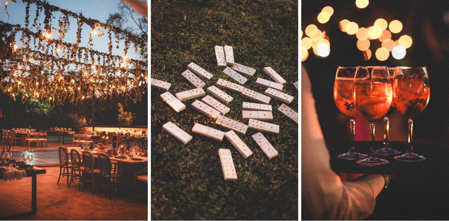 Collage of dark atmospheric bar and nightlife scenes with glowing lights, drinks, and crowded venues.