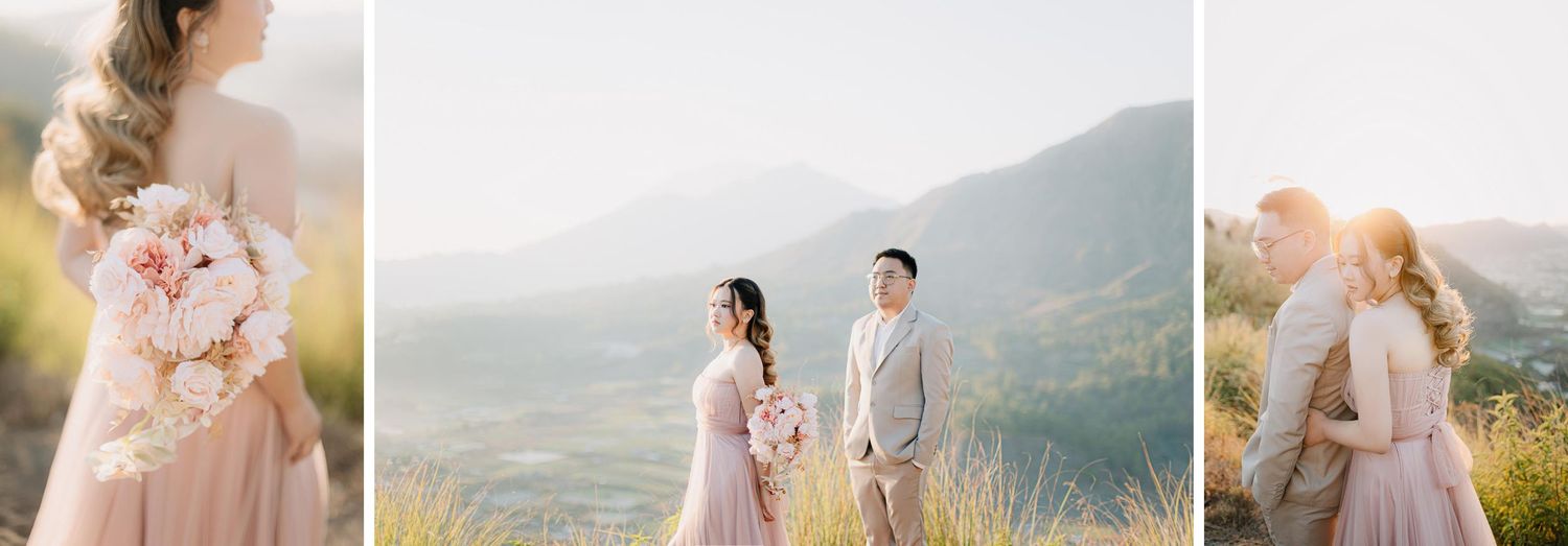 Stunning pre-wedding locations in Kintamani, Bali: Pinggan Village