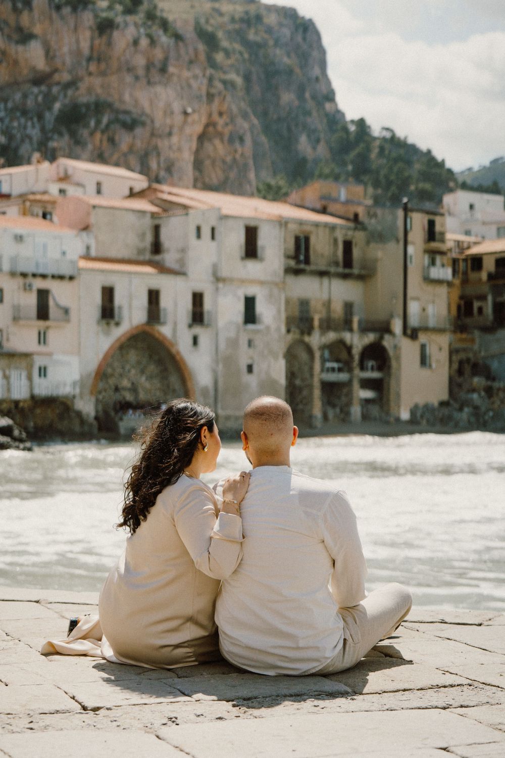 Casual couple shoot in Cefalù, Sicily