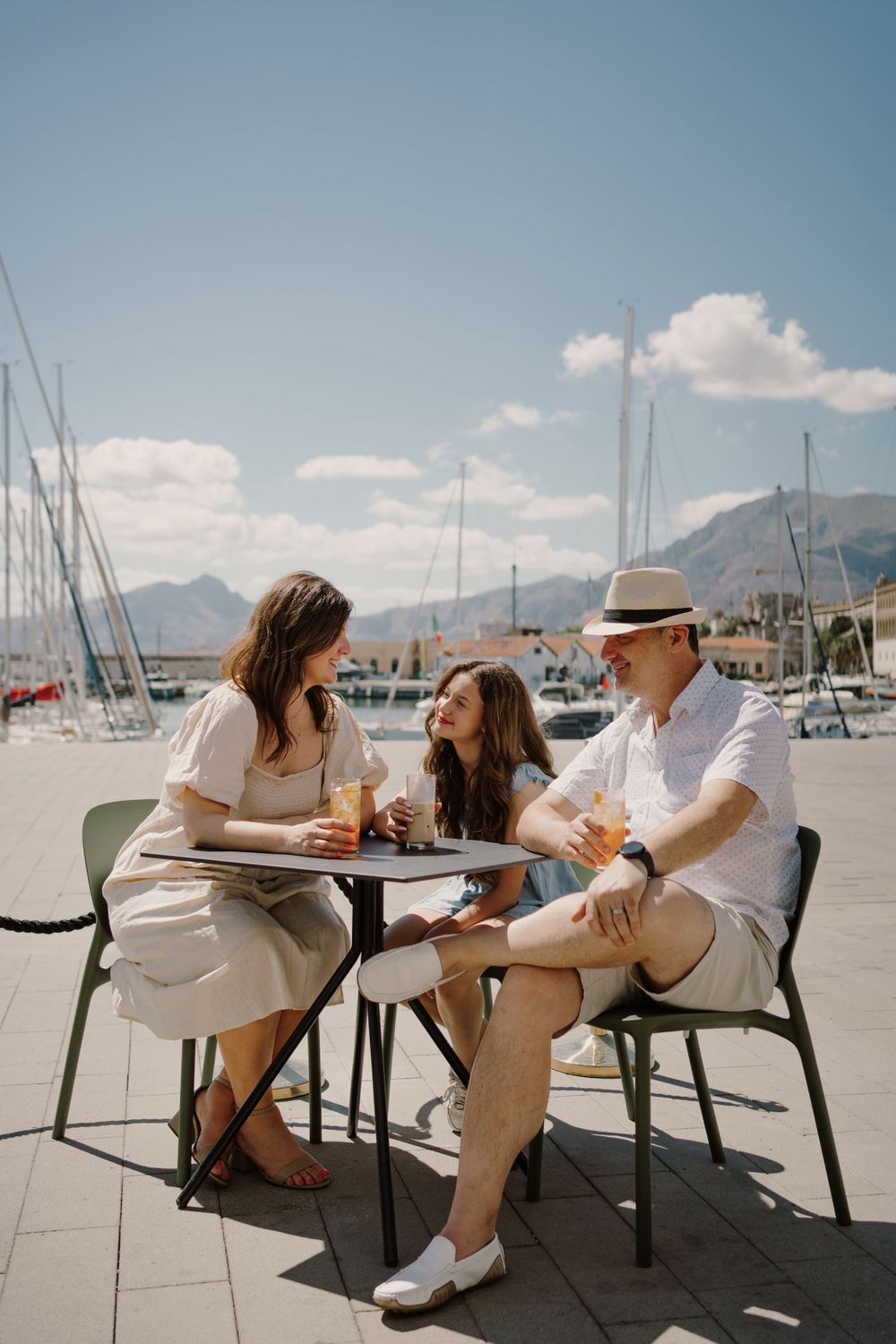 Family portraits by the sea in Palermo Sicily
