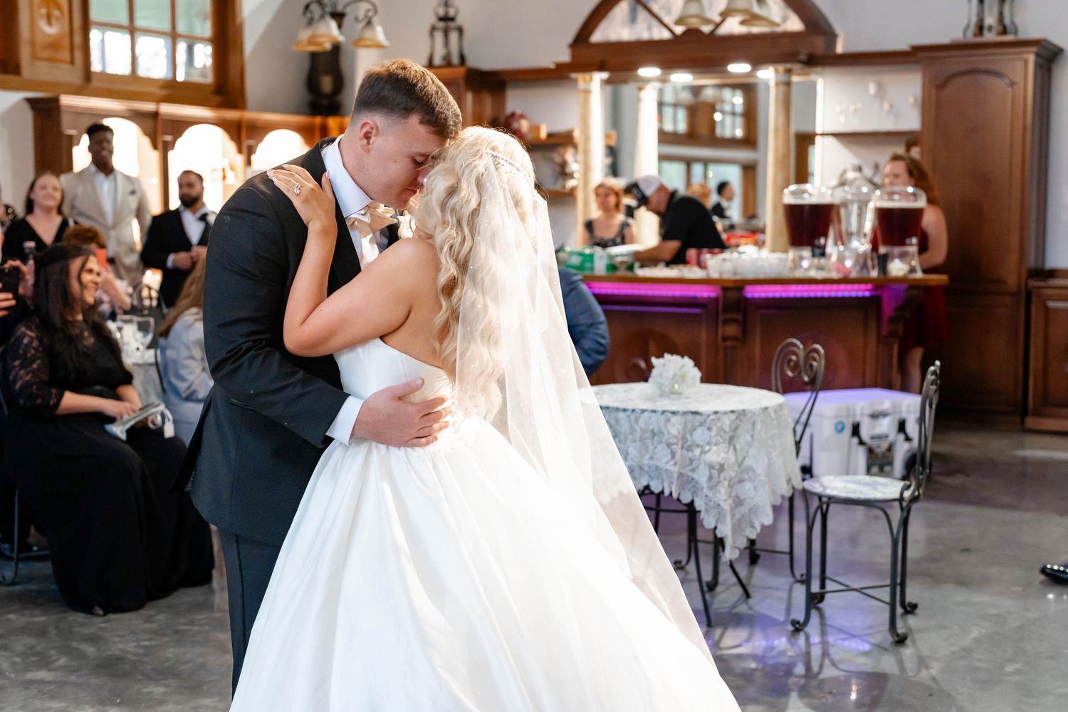 bride and groom first dance