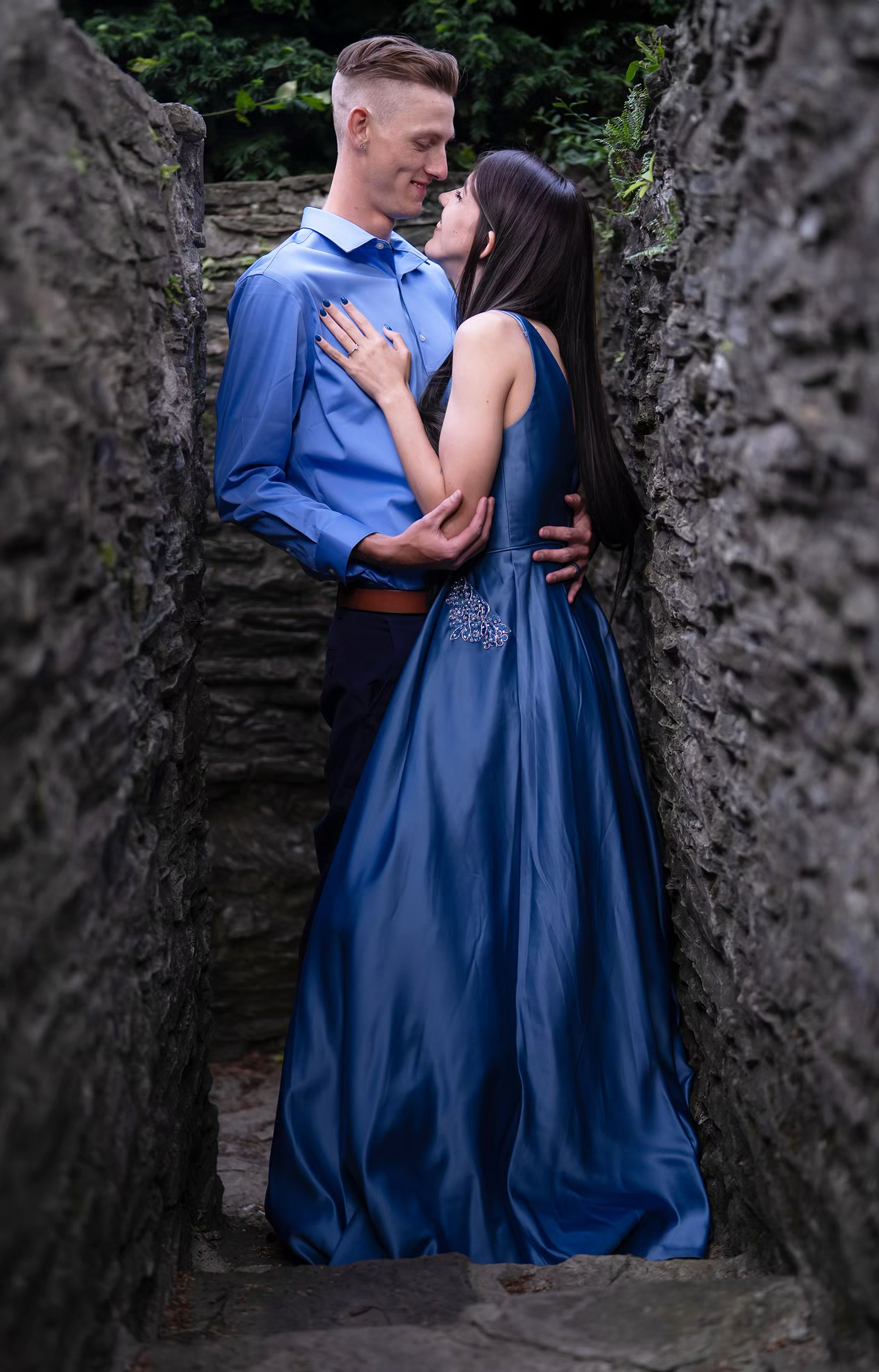 Elegant engaged couple photoshoot