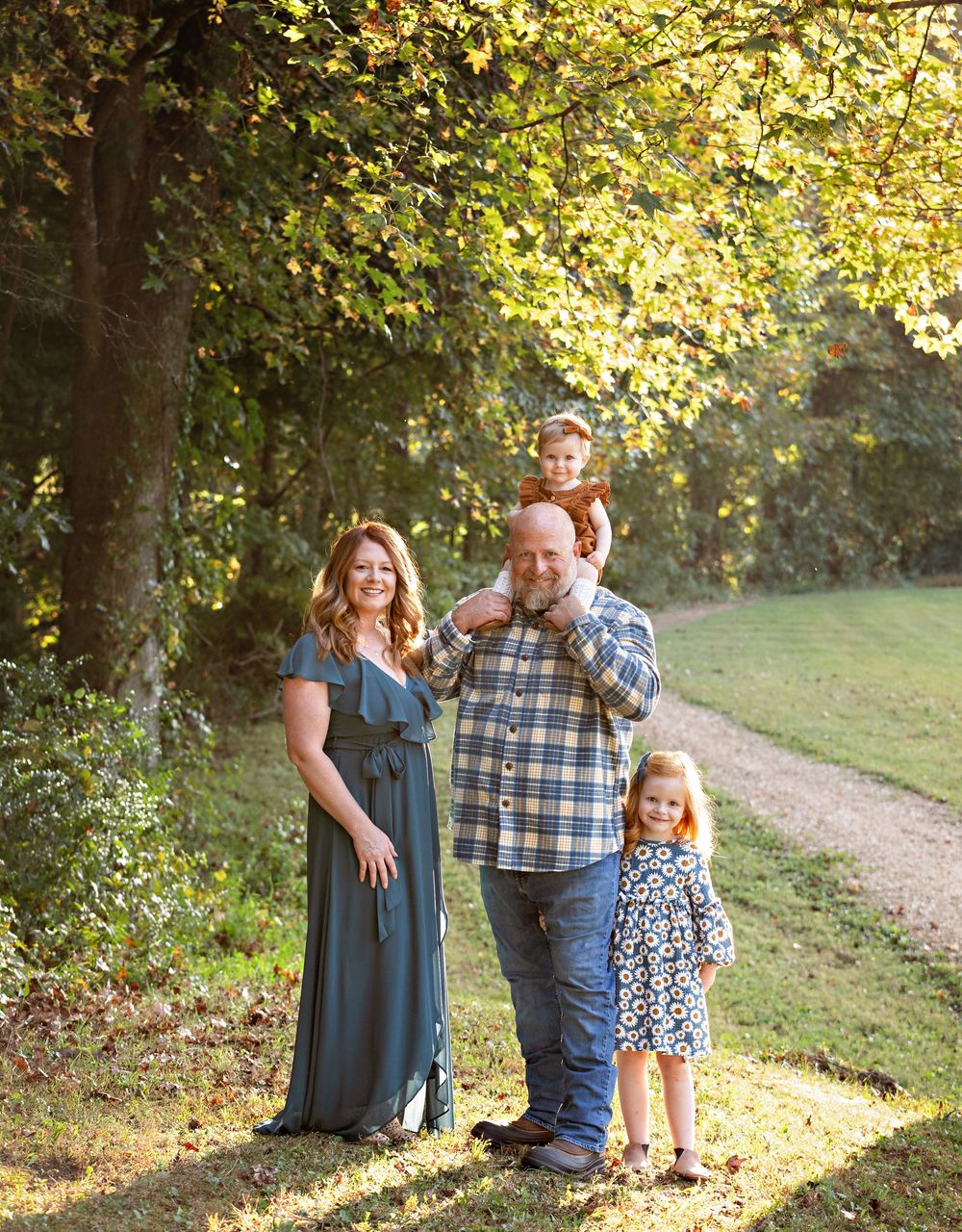 A family picture outdoors. Greenville sc newborn photographer, Easley sc newborn photographer, Upstate sc newborn photographer