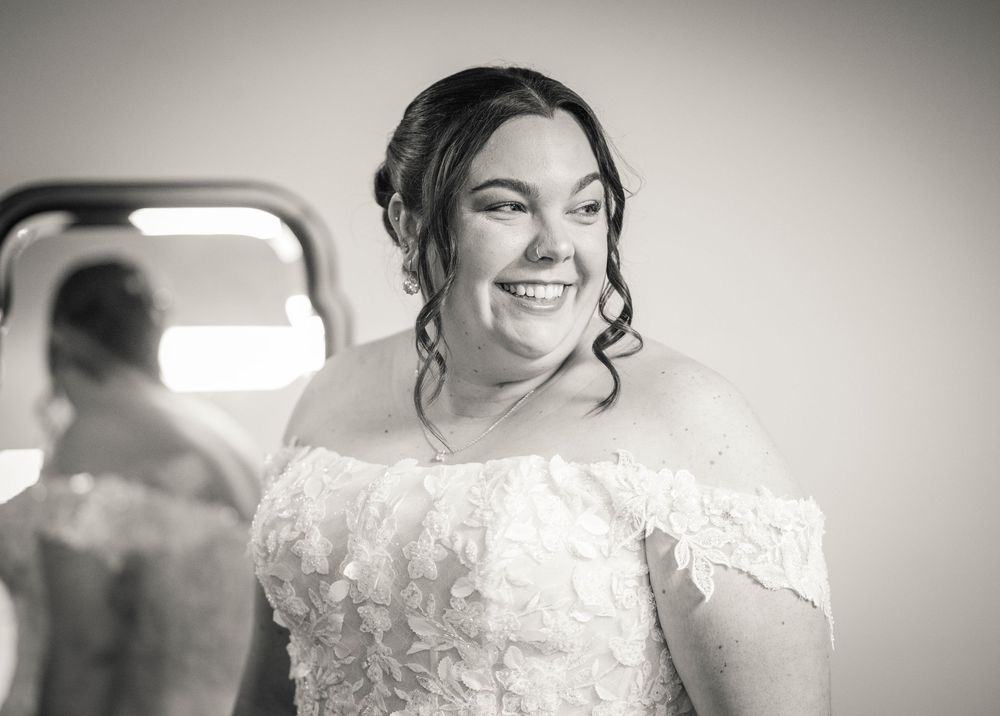 Elegant bridal details featuring lace wedding dress and romantic getting ready moments.
