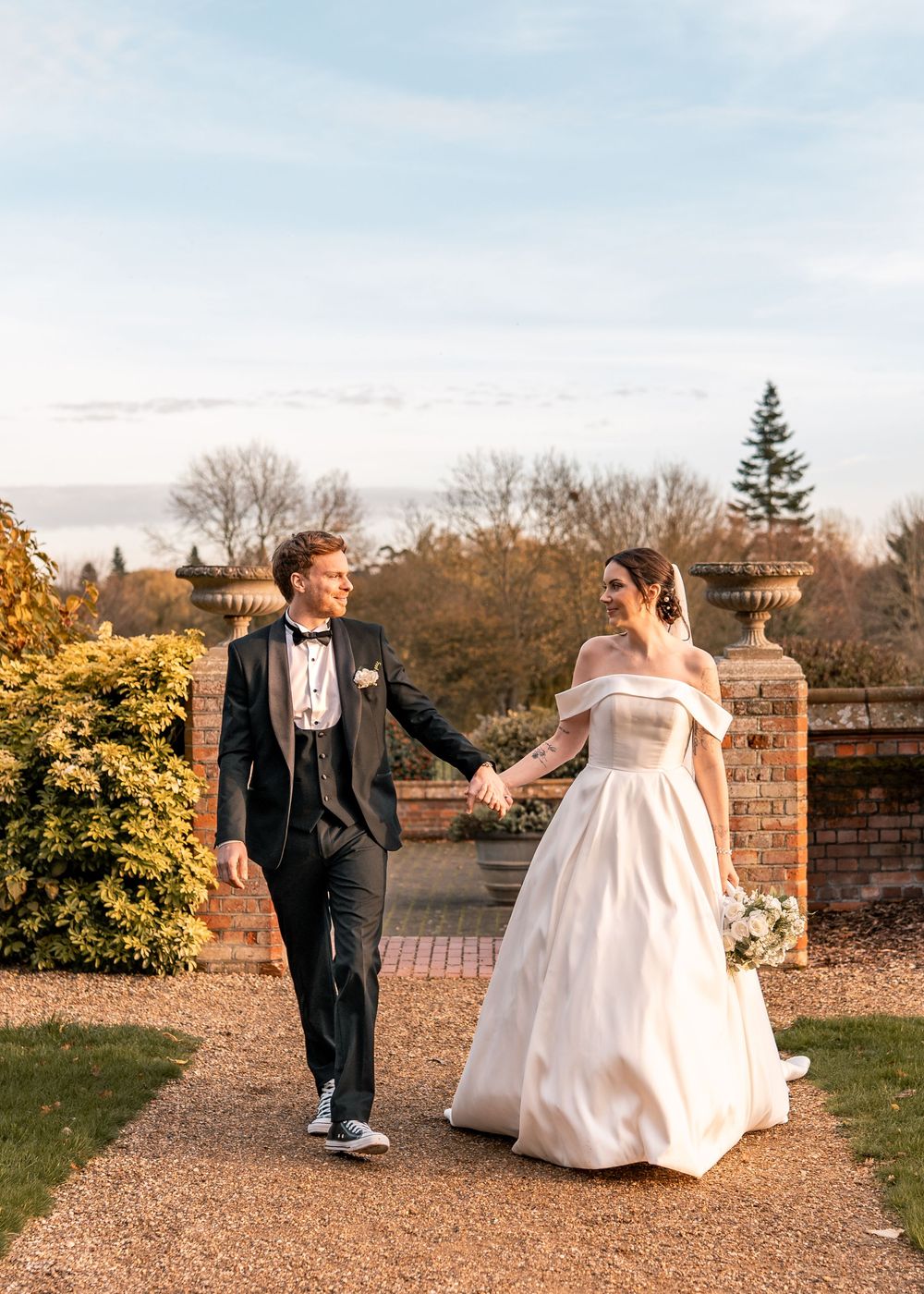 COUPLE PORTRAITS   NORFOLK WEDDING DUNSTON HALL NORWICH BLACK TIE WEDDING