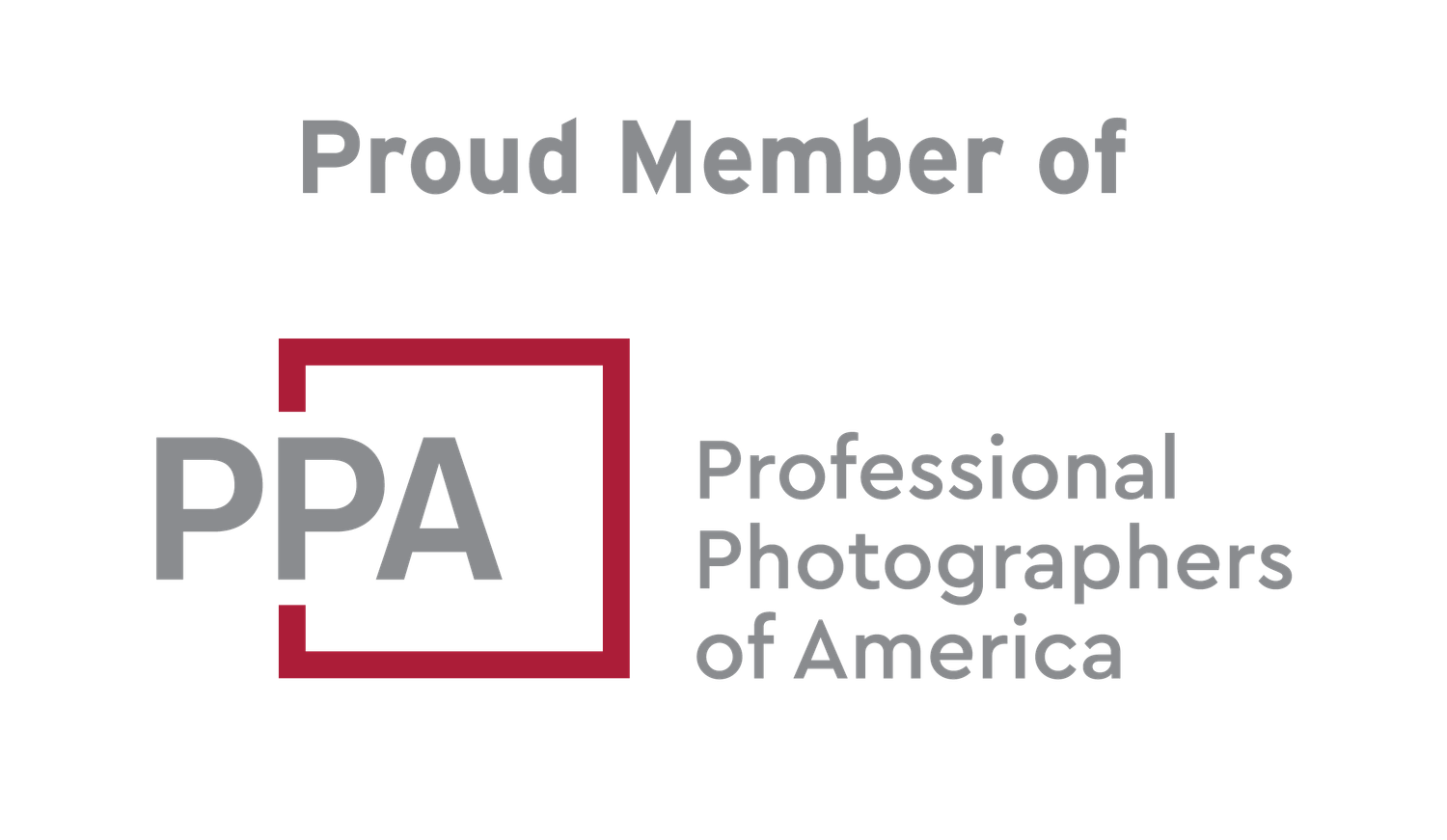 Professional Photographers of America (PPA) membership logo in gray and red colors.