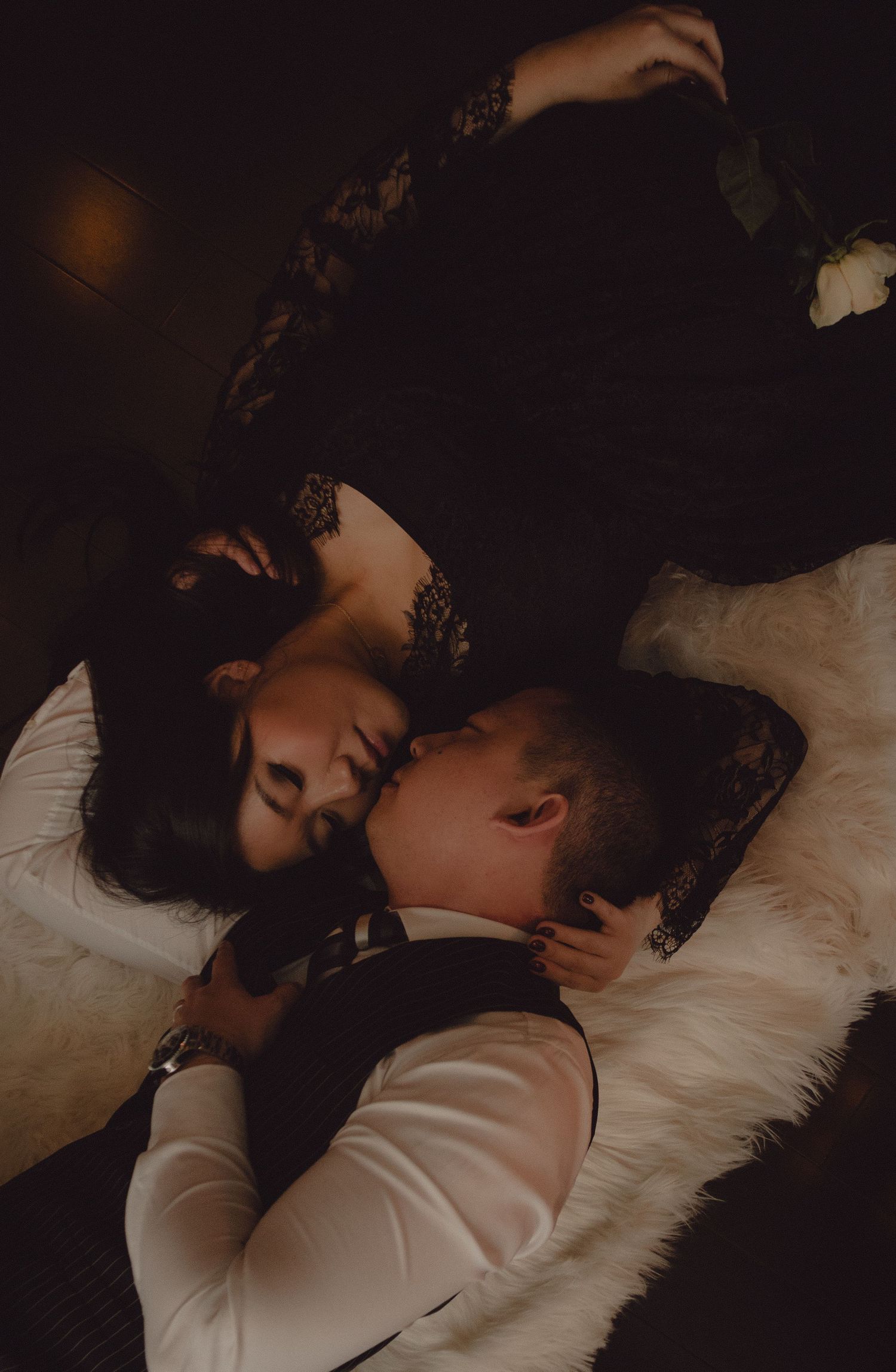 Adam's Family inspired maternity session. Dark and gothic maternity photos.