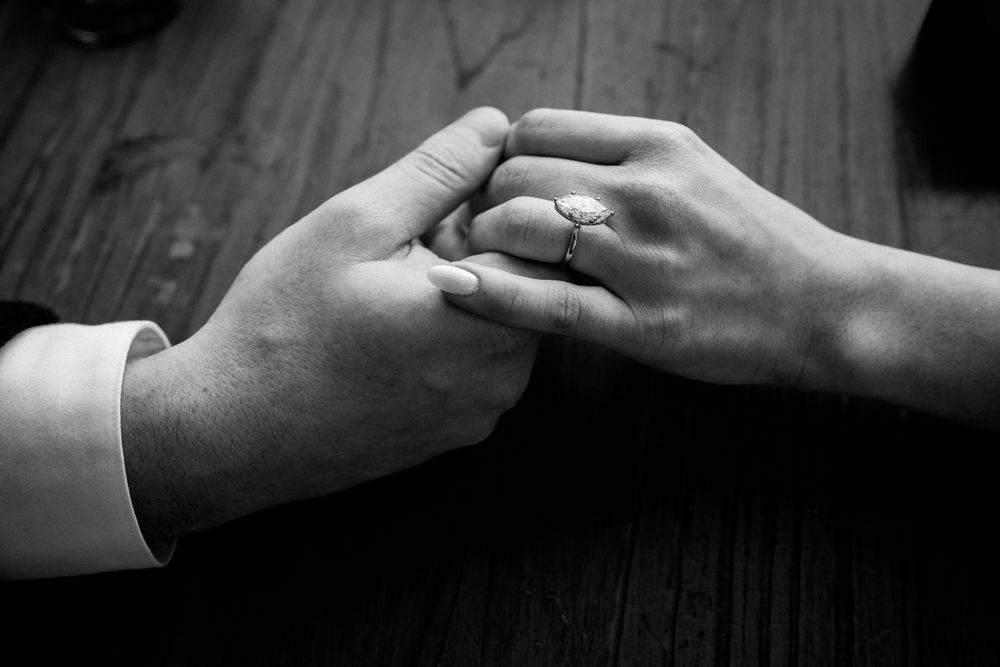 Engagement proposal photos at Milkstop in La Grange, Illinois.
