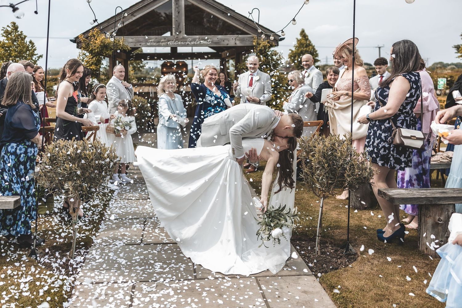 Natural wedding moment Beverley Barn venue.