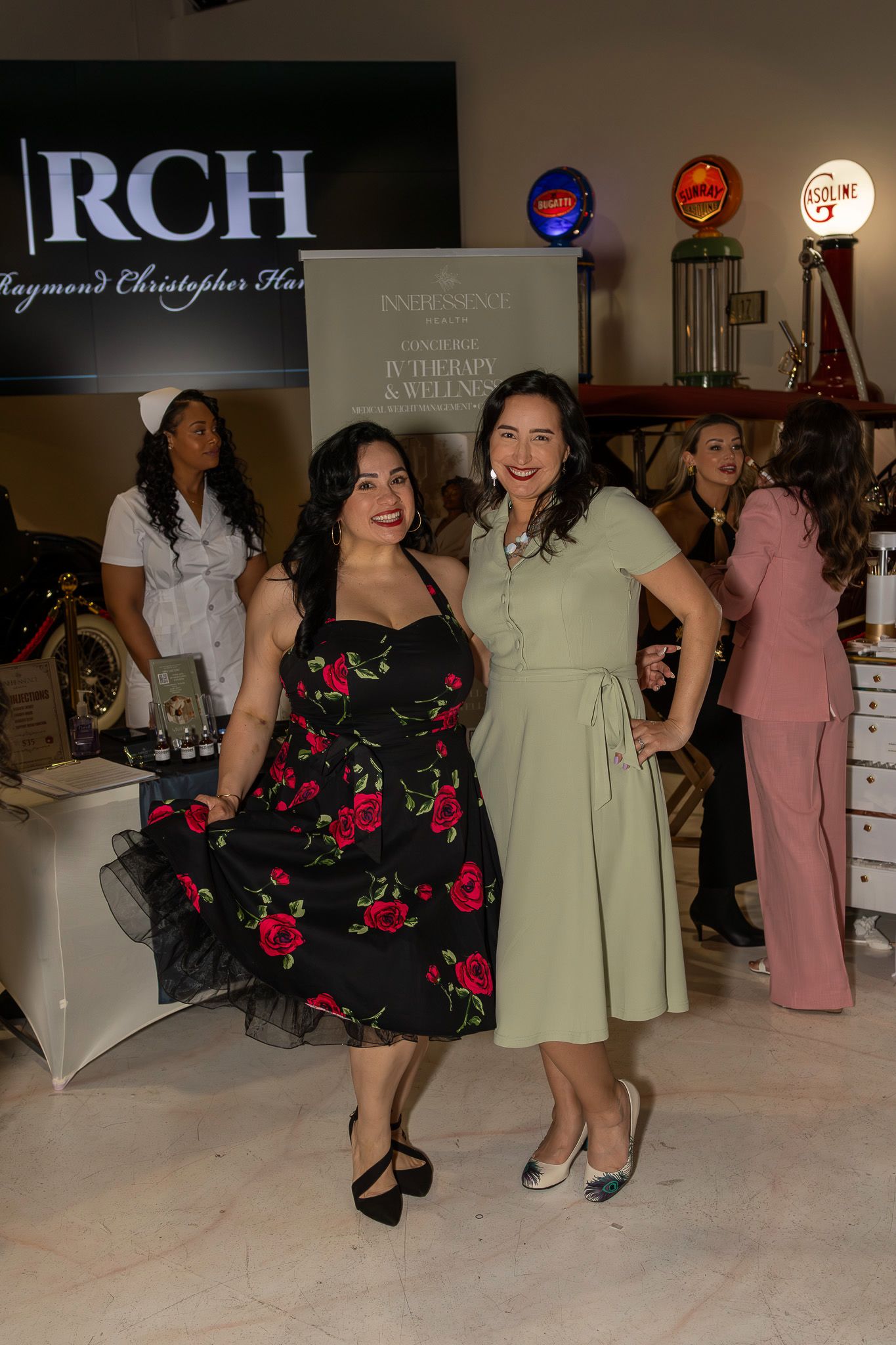 Guests posing during a luxury Bay Area lifestyle event photographed by Raymond C. Hansell Photography.