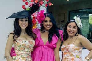 Lifestyle group portrait captured at a Bay Area high tea event by Raymond C. Hansell Photography