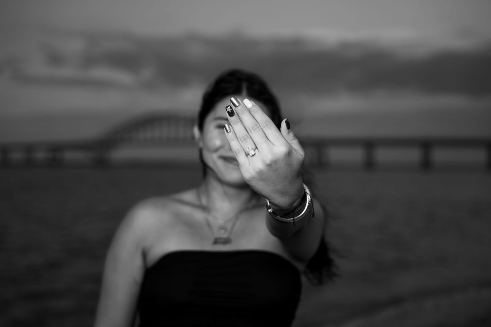 Engagement - Beach Flash Photography (portraits)