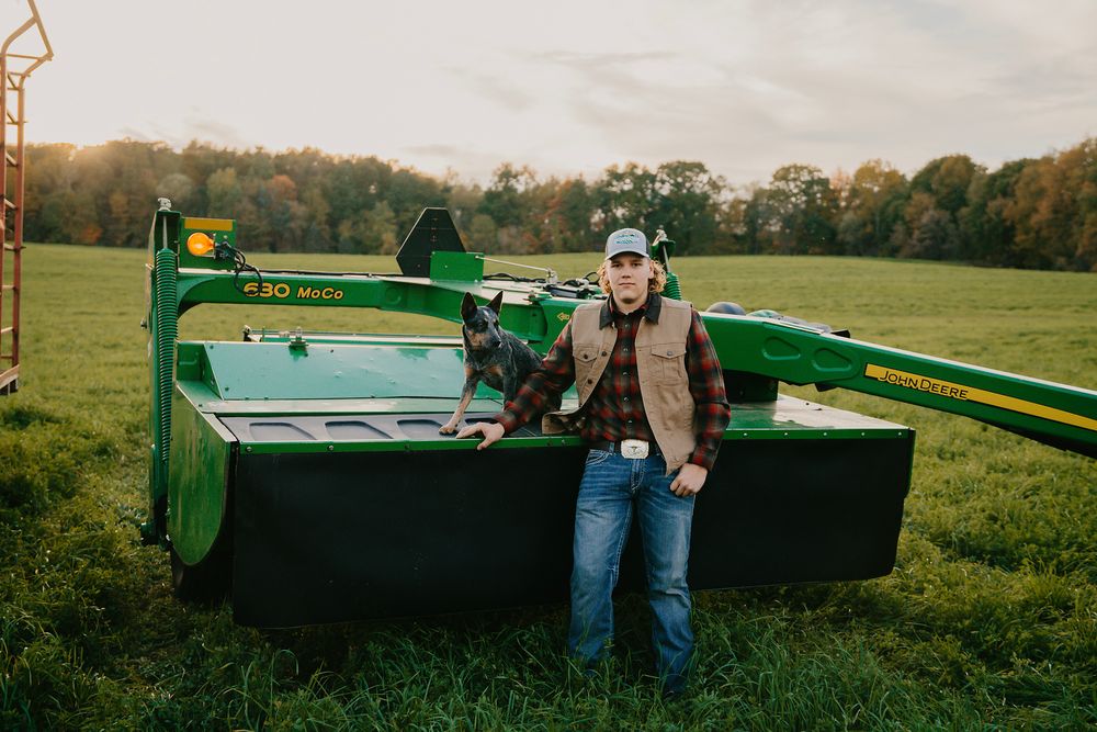senior, fall, farm equipment