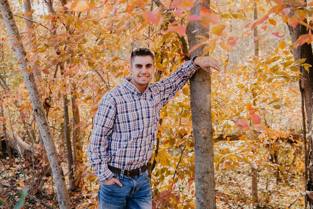 senior, boy, fall, country