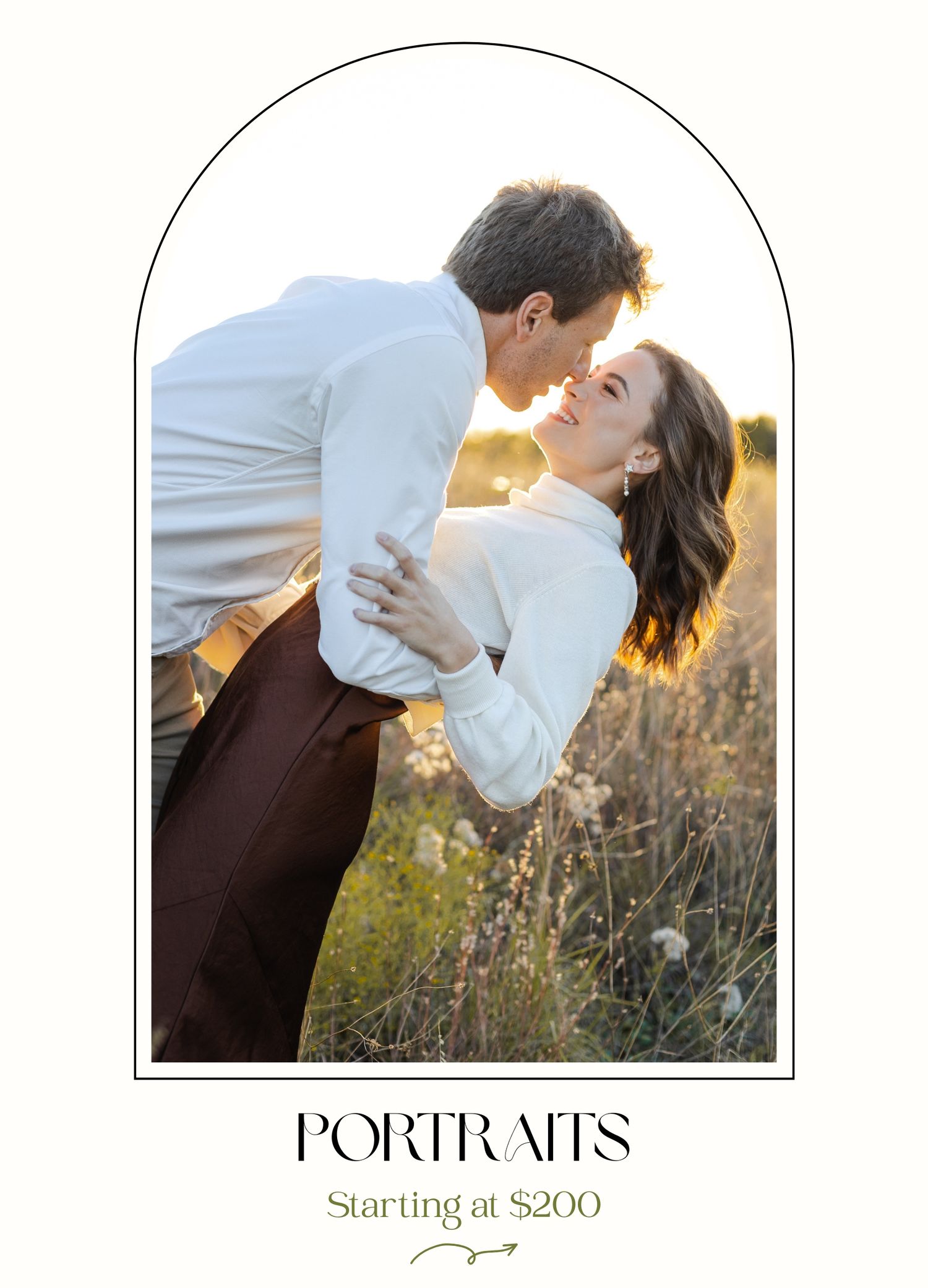 Portrait packages starting at $200, click here for more details